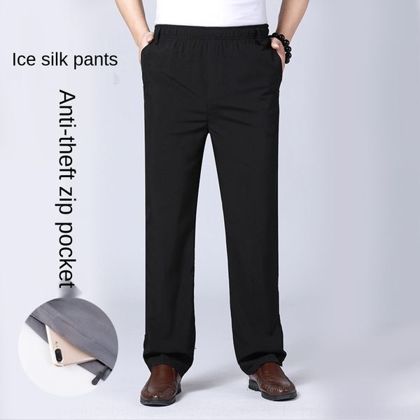 l4mtq dad zipper casual men's middle-aged mid-year ultra-thin ice silk elastic waist casual pants elderly and summer large size loose p, Blue
l4mtq dad zipper casual men's middle-aged mid-year ultra-thin ice silk elastic waist casual pants elderly and summer large size loose p, Blue