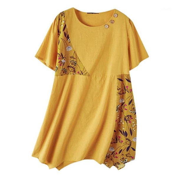 feitong 2020 summer plus size women blouses cotton linen short sleeve patchwork print o-neck shirt blusas femininas1, White
feitong 2020 summer plus size women blouses cotton linen short sleeve patchwork print o-neck shirt blusas femininas1, White