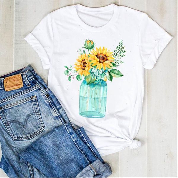 women lady sunflower watercolor cute fashion print ladies summer t tee tshirt womens female shirt clothes graphic t shirt, White
women lady sunflower watercolor cute fashion print ladies summer t tee tshirt womens female shirt clothes graphic t shirt, White
