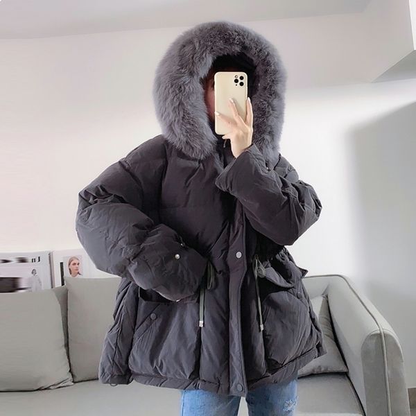 women 2021 new down jacket big natural skin thick winter 90% full female feather with hood loose fitting casual waist wear swollen k9or, Black
women 2021 new down jacket big natural skin thick winter 90% full female feather with hood loose fitting casual waist wear swollen k9or, Black