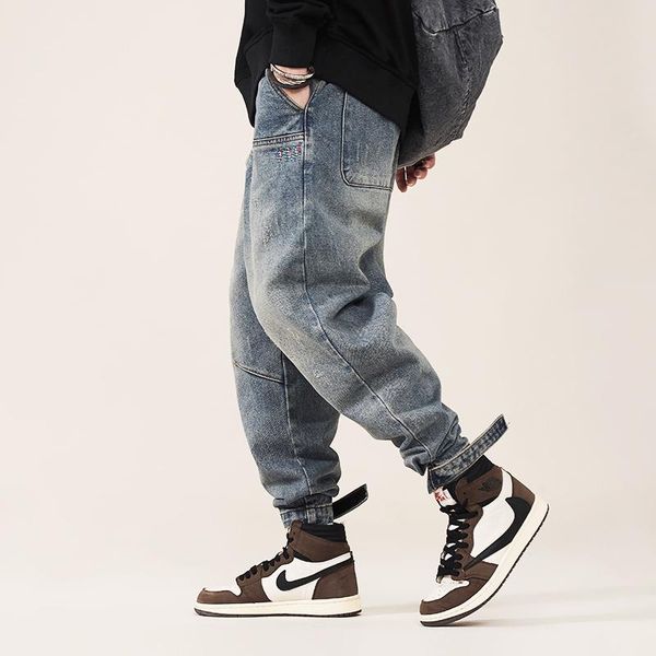 men's jeans ly designer fashion men retro blue loose fit big pocket denim cargo pants homme streetwear hip hop joggers
men's jeans ly designer fashion men retro blue loose fit big pocket denim cargo pants homme streetwear hip hop joggers