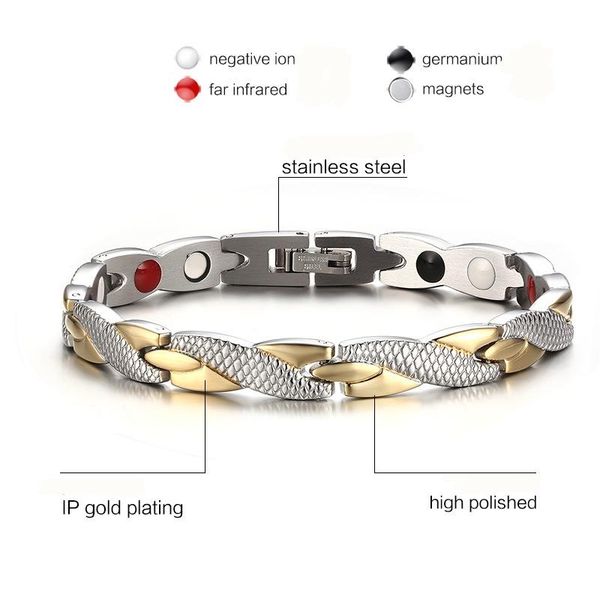 link, chain twisted healthy magnetic stainless steel bracelet women power therapy magnets bracelets men bangles pulseira homens, Black
link, chain twisted healthy magnetic stainless steel bracelet women power therapy magnets bracelets men bangles pulseira homens, Black
