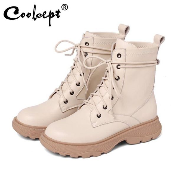 coolcept real leather woman ankle boots cross strap fashion flats winter shoes woman warm short boots lady footwear size 34-39, Black
coolcept real leather woman ankle boots cross strap fashion flats winter shoes woman warm short boots lady footwear size 34-39, Black