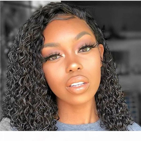 deep wave lace front human hair short bob wigs with baby hair brazilian remy kinky curly hair frontal wigs for black women, Black;brown
deep wave lace front human hair short bob wigs with baby hair brazilian remy kinky curly hair frontal wigs for black women, Black;brown