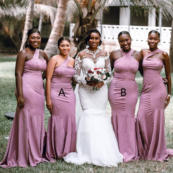 dusty rose a line bridesmaid dresses woman one shoulder mermaid 2022 formal long wedding party dress for women prom gowns, White;pink
dusty rose a line bridesmaid dresses woman one shoulder mermaid 2022 formal long wedding party dress for women prom gowns, White;pink