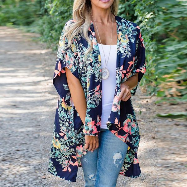 femme 2021 kimono cardigan womens half sleeve chiffon printing sandy beach smock easy blouse summer cardigan chemisier, White
femme 2021 kimono cardigan womens half sleeve chiffon printing sandy beach smock easy blouse summer cardigan chemisier, White