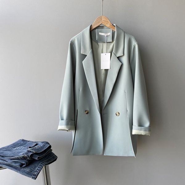 2021 new spring turn down collar blazer vintage ladies coat feminino for women blazers r8cg, White;black
2021 new spring turn down collar blazer vintage ladies coat feminino for women blazers r8cg, White;black