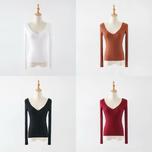 knxpn winter and autumn new double v-neck long sleeve tight bottoming pullover pulloverpullovershirt pullover slim knit sweater sweat, White;black
knxpn winter and autumn new double v-neck long sleeve tight bottoming pullover pulloverpullovershirt pullover slim knit sweater sweat, White;black