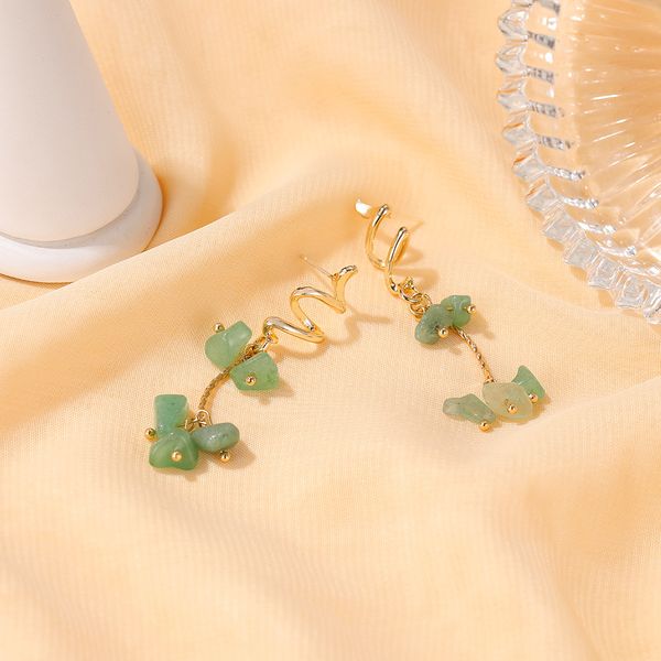 15pairs/lot long green turquoise stud earrings retro alloy geometric twist dangle earrings women dress gift tassel ear jewelry accessories, Silver
15pairs/lot long green turquoise stud earrings retro alloy geometric twist dangle earrings women dress gift tassel ear jewelry accessories, Silver