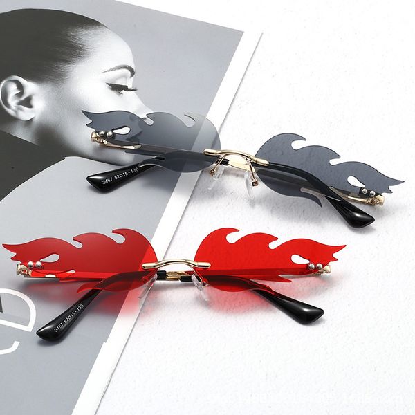 glasses men 2020 women trendy punk fire flame metal rimless uv400 wave luxury color film eyewear narrow sunglasses
glasses men 2020 women trendy punk fire flame metal rimless uv400 wave luxury color film eyewear narrow sunglasses
