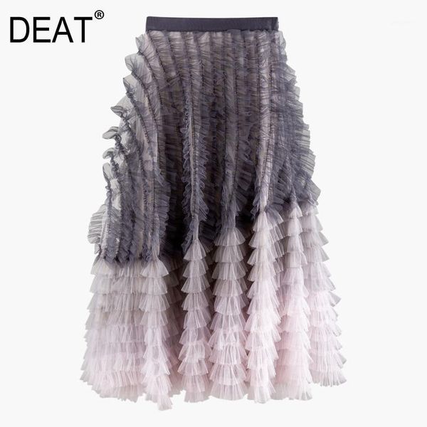 deat 2020 new spring high elastic waist gradient color big swing skirt women vintage loose popular mesh aball gown skirt pd7101, Black
deat 2020 new spring high elastic waist gradient color big swing skirt women vintage loose popular mesh aball gown skirt pd7101, Black