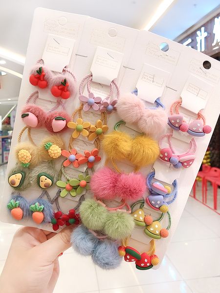 10/15/20pcs/set girls cute cartoon animals fruit 3 cm elastic hair bands ponytail holder scrunchies kid hair accessories, Black;brown
10/15/20pcs/set girls cute cartoon animals fruit 3 cm elastic hair bands ponytail holder scrunchies kid hair accessories, Black;brown