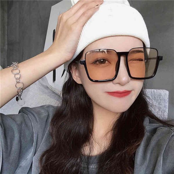 sunglasses large frame anti blue light glasses ins lower half square women's plain net red, White;black
sunglasses large frame anti blue light glasses ins lower half square women's plain net red, White;black