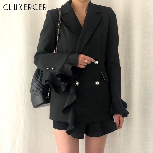 2020 new autumn ruffle pearl suit jacket women streetwear long sleeve with belt double breasted blazer feminine black suit coat, White;black
2020 new autumn ruffle pearl suit jacket women streetwear long sleeve with belt double breasted blazer feminine black suit coat, White;black