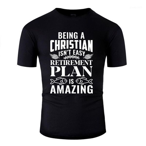 men's t-shirts fashion being a christian isn't easy retirement plan tshirt for men natural women t shirts o neck homme1, White;black
men's t-shirts fashion being a christian isn't easy retirement plan tshirt for men natural women t shirts o neck homme1, White;black