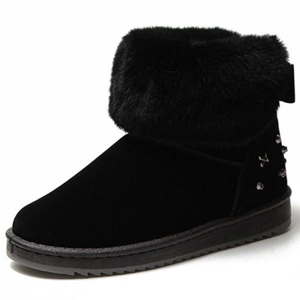 sarairis warm short plush ankle boots women casual rivet winter boots ladies brand thick fur snowshoes, Black
sarairis warm short plush ankle boots women casual rivet winter boots ladies brand thick fur snowshoes, Black
