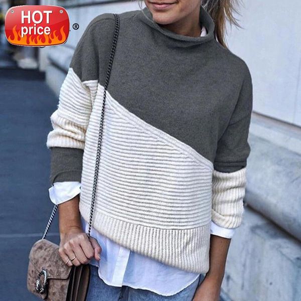 miyouj patchwork turtleneck women clothes rib knit blouses o-neck sweater autumn winter pullovers woman sweaters streetwear #1703, White
miyouj patchwork turtleneck women clothes rib knit blouses o-neck sweater autumn winter pullovers woman sweaters streetwear #1703, White