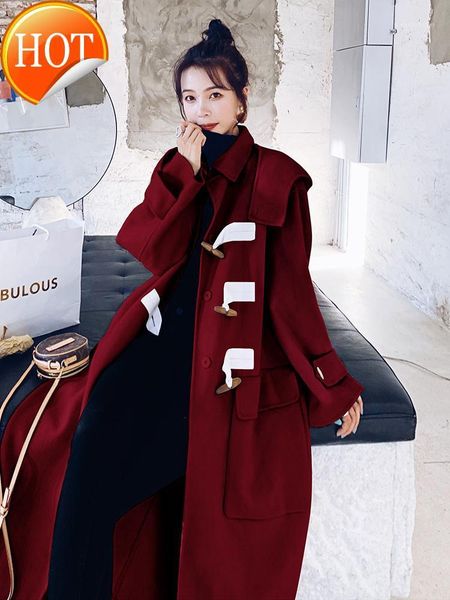 woolen coat women's middle and long style 2020 new korean version loose over knee horn button woolen coat autumn and winter1, Black
woolen coat women's middle and long style 2020 new korean version loose over knee horn button woolen coat autumn and winter1, Black
