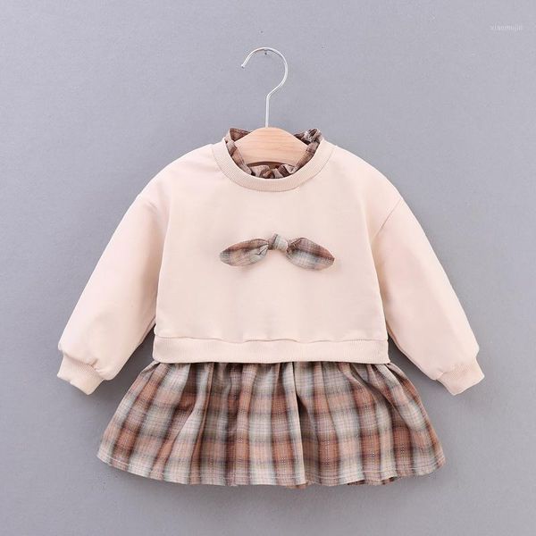 girl's dresses children's clothing 2021 autumn girls cotton knitted lattice stitching dress female baby long-sleeve bowknot bottom, Red;yellow
girl's dresses children's clothing 2021 autumn girls cotton knitted lattice stitching dress female baby long-sleeve bowknot bottom, Red;yellow