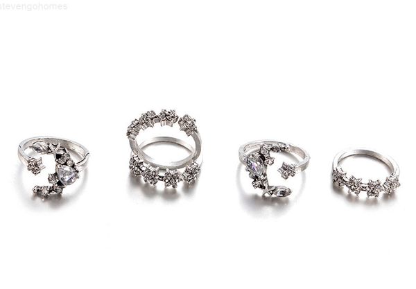 women 5factory crystal new tiny rings moon for finger ring set alliance female jewellery party wedding bague femme, Golden;silver
women 5factory crystal new tiny rings moon for finger ring set alliance female jewellery party wedding bague femme, Golden;silver