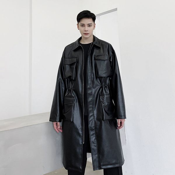 2020 pockets men multiple of long trenchcoat outerwear male japan choreography streetwear vintage leather trench jacket 2rvx, Black
2020 pockets men multiple of long trenchcoat outerwear male japan choreography streetwear vintage leather trench jacket 2rvx, Black