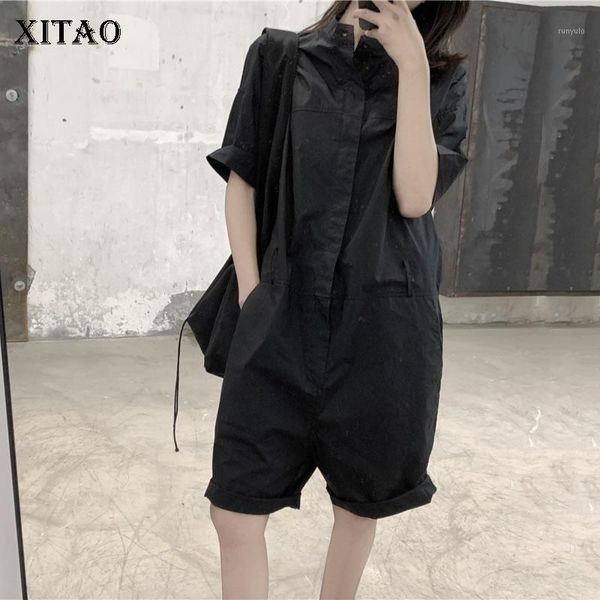 xitao dark style siamese overalls fashion trend jumpsuits wild loose plus size women clothes 2020 summer thin section dmy45121, Black;white
xitao dark style siamese overalls fashion trend jumpsuits wild loose plus size women clothes 2020 summer thin section dmy45121, Black;white