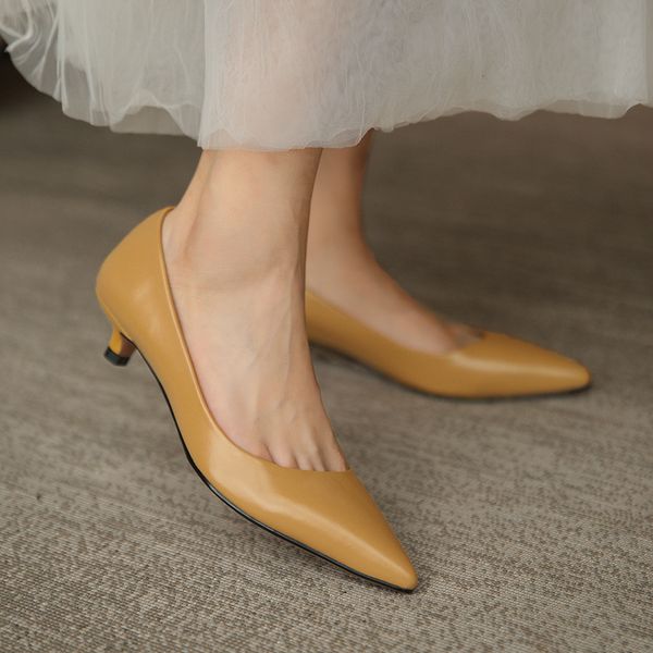 2020 genuine leather woman in high heels women's wedding classic bombs pointed finger of stiletto shoes sfpp, Black
2020 genuine leather woman in high heels women's wedding classic bombs pointed finger of stiletto shoes sfpp, Black
