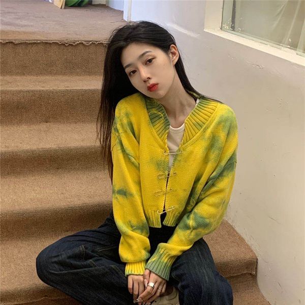 2021 New Female Blouses Contrast Autumn Color Korean Style Retro Niche Design Tie-dye Shirt Open Point Short Crochet Cardigan Jumper QBK7, White;black
2021 New Female Blouses Contrast Autumn Color Korean Style Retro Niche Design Tie-dye Shirt Open Point Short Crochet Cardigan Jumper QBK7, White;black