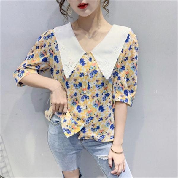 floral lantern sleeve peter pan collar summer and blokes retro korean embroidery mujer shirts a96n, White
floral lantern sleeve peter pan collar summer and blokes retro korean embroidery mujer shirts a96n, White