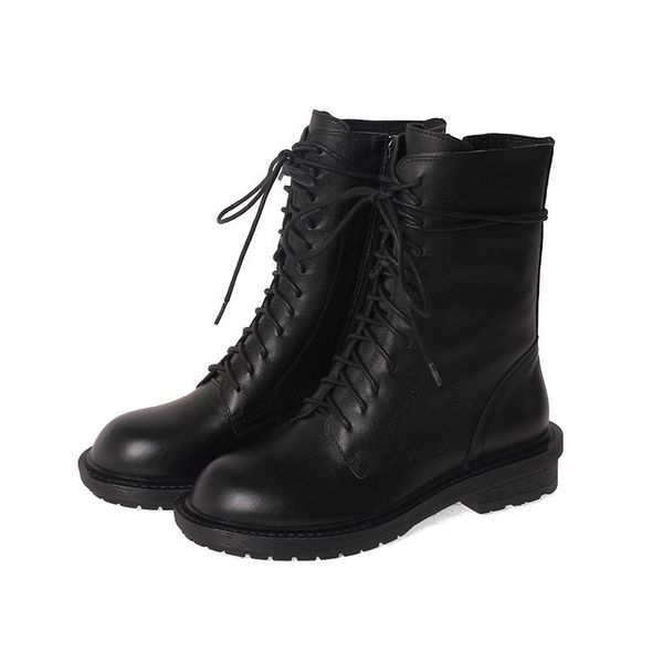 genuine leather women ankle boots chunky platform heels retro cross tied basic winter boots 2020 winter new shoes woman, Black
genuine leather women ankle boots chunky platform heels retro cross tied basic winter boots 2020 winter new shoes woman, Black