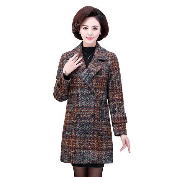 woolen coat female new autumn winter ladies coats lattice warm women's woolen coat large size 5xl middle age clothing trend 1215, Black
woolen coat female new autumn winter ladies coats lattice warm women's woolen coat large size 5xl middle age clothing trend 1215, Black