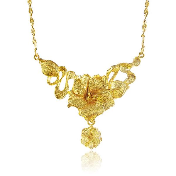 luxury women wedding jewelry 24k gold color pendant necklace delicate flower design pingente para mulheres, Silver
luxury women wedding jewelry 24k gold color pendant necklace delicate flower design pingente para mulheres, Silver