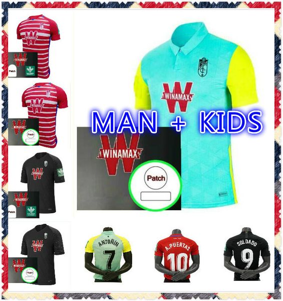 with patches 2020 2021 granada soccer jersey 20 21 soldado fernandez machis puertas f.vico football shirt boys azeez herrera mens kids kit, Black;yellow
with patches 2020 2021 granada soccer jersey 20 21 soldado fernandez machis puertas f.vico football shirt boys azeez herrera mens kids kit, Black;yellow