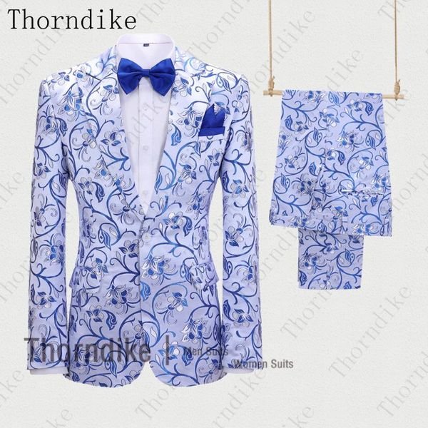 thorndike new arrival suit men 2 piece slim blue jacquard white wedding dress tuxedo costume homme terno masculino, White;black
thorndike new arrival suit men 2 piece slim blue jacquard white wedding dress tuxedo costume homme terno masculino, White;black