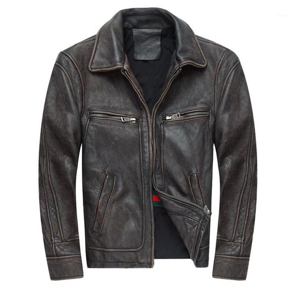 2017 new men retro vintage brown genuine leather jacket fashion motorcycle jackets thick cowhide winter coats1, Black
2017 new men retro vintage brown genuine leather jacket fashion motorcycle jackets thick cowhide winter coats1, Black