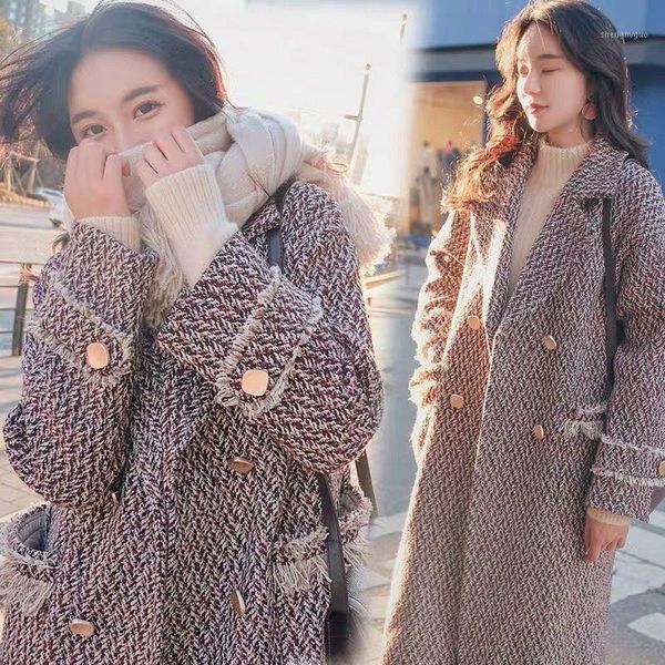fashion casual thick warm women's clothing double breasted a-line lattice female woolen jackets women fringed long woolen coats1, Black
fashion casual thick warm women's clothing double breasted a-line lattice female woolen jackets women fringed long woolen coats1, Black