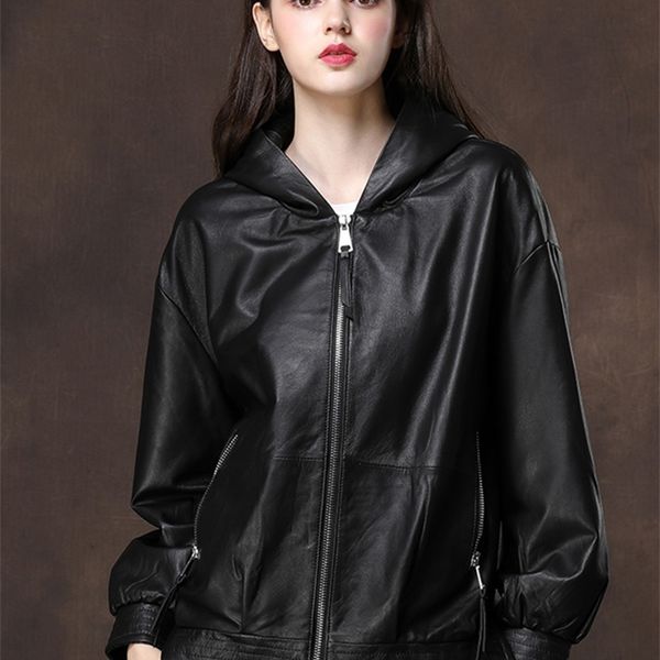 nerazzurri black oversized leather jacket women with hood long sleeve drop shoulder zipper plus size spring faux leather coat 210201
nerazzurri black oversized leather jacket women with hood long sleeve drop shoulder zipper plus size spring faux leather coat 210201