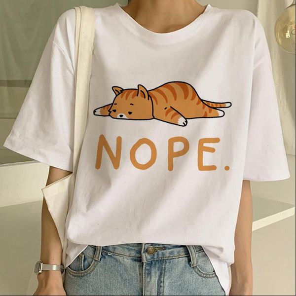 2021 women nope cat funny cartoon print cute t shirt girl harajuku kawaii fashion t shirt summer short sleeve tees female, White
2021 women nope cat funny cartoon print cute t shirt girl harajuku kawaii fashion t shirt summer short sleeve tees female, White