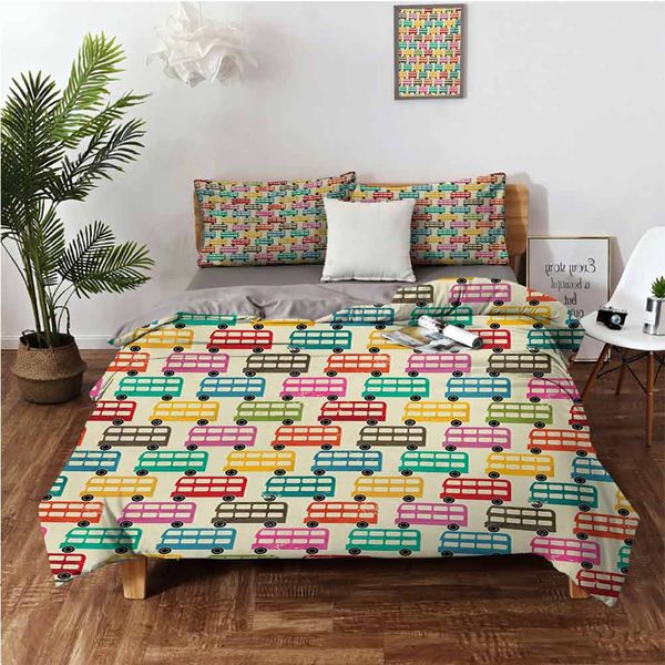londons famous double decker bus silhouettes pattern with worn out backgroundbedding 3-piece set
londons famous double decker bus silhouettes pattern with worn out backgroundbedding 3-piece set