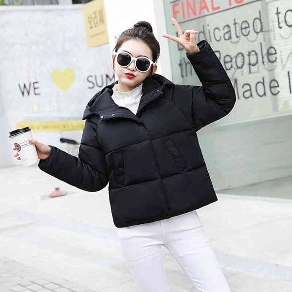 women's wool & blends arrival winter short parka women black solid loose jacket coat cotton pdded hooded thick outerwear chaquetas muje
women's wool & blends arrival winter short parka women black solid loose jacket coat cotton pdded hooded thick outerwear chaquetas muje