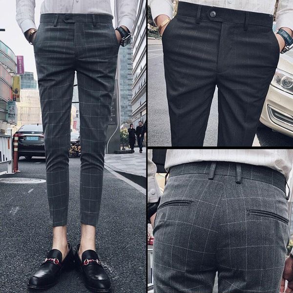 2020 men's plaid pants slim fit suit pants mens ankle length men leisure suits male casual trousers grey dress black1, White;black
2020 men's plaid pants slim fit suit pants mens ankle length men leisure suits male casual trousers grey dress black1, White;black