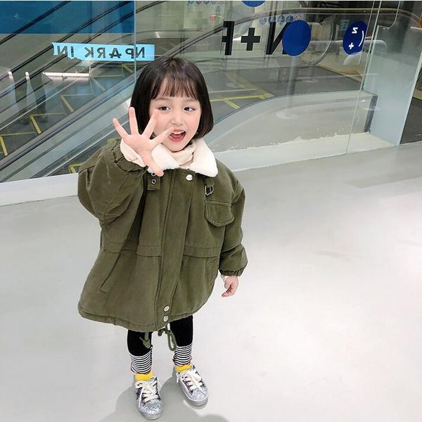 2020 New Arrival Girls Boys Thicken Coat Winter Cotton Full Sleeve Fashion Kids Jacket 2-7 Years Ql550