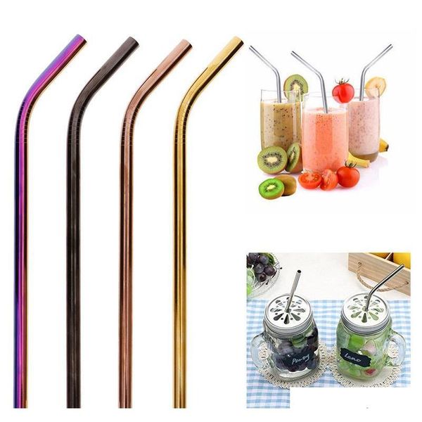 8mm durable stainless steel straight bent drinking straw metal straws eco drink straws bar family kitchen accressories shipping owtoe
8mm durable stainless steel straight bent drinking straw metal straws eco drink straws bar family kitchen accressories shipping owtoe