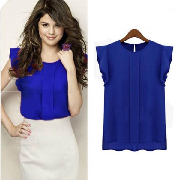 wholesale- women t-shirt chiffon clothing summer lady shirt sale ruffle short sleeve camiseta1, White
wholesale- women t-shirt chiffon clothing summer lady shirt sale ruffle short sleeve camiseta1, White