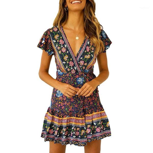 fit print v-neck bohemia dress holiday summer floral print short sleeve party mini dress boho vestido1, White;black
fit print v-neck bohemia dress holiday summer floral print short sleeve party mini dress boho vestido1, White;black