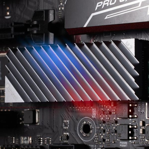 m.2 2280 ssd hard disk aluminum alloy heat dissipation fin heat sink with thermal pad for deskpc1
