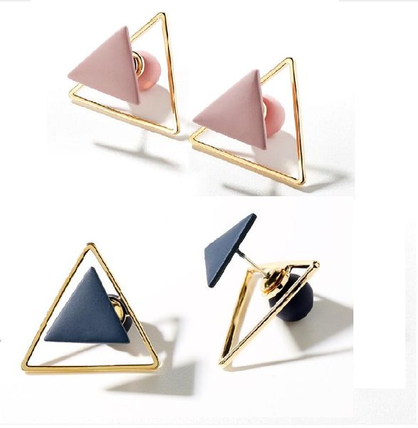 2020 the new s925 silver needle is pink and blue geometric triangle front and rear ear-studs 122, Golden;silver
2020 the new s925 silver needle is pink and blue geometric triangle front and rear ear-studs 122, Golden;silver