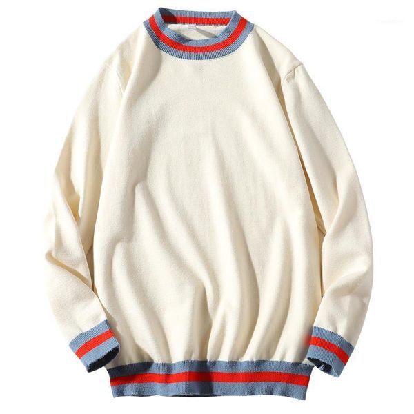 2020 autumn winter men's sweater loose korean version of the trend base knit sweater casual style1, White;black
2020 autumn winter men's sweater loose korean version of the trend base knit sweater casual style1, White;black