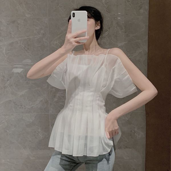 2021 new solid three-dimensional design chiffon t-shirt vest summer sweet white with no sleeves fine ruched women's clothes shirts eo9p
2021 new solid three-dimensional design chiffon t-shirt vest summer sweet white with no sleeves fine ruched women's clothes shirts eo9p