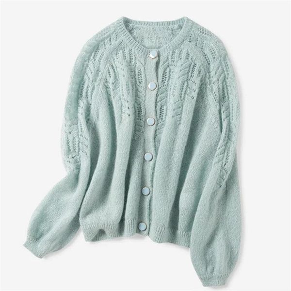 women hollow out o-neck knitted cardigan single-breasted thin knitted sweater knitwear jacket coat fashion lj201112, White;black
women hollow out o-neck knitted cardigan single-breasted thin knitted sweater knitwear jacket coat fashion lj201112, White;black